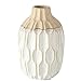 Produktbild CasaJame Steingut Vase H25cm D15cm cremeweiß mediterran