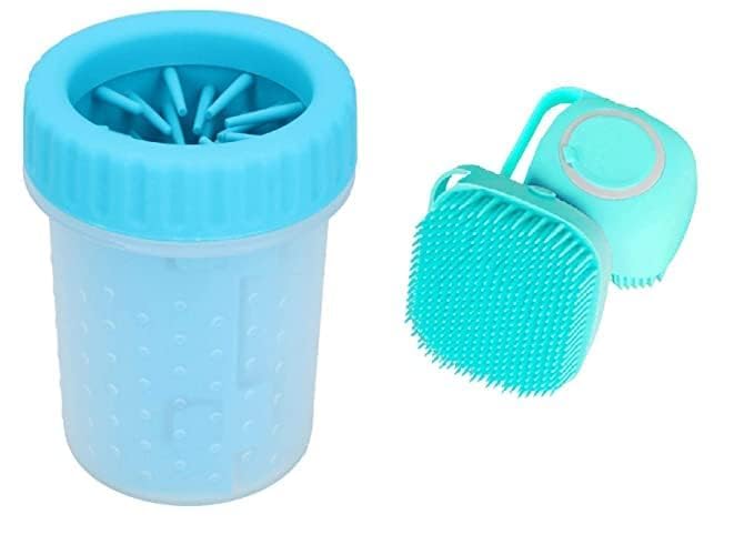 D&C PAWS Portable Pet Grooming Paw Cleaner and Silicone Shampoo Dispenser Bath Brush for Dogs and Puppies (Pack of 2) (B0CLJDLT42) Amazon Price History, Amazon Price Tracker