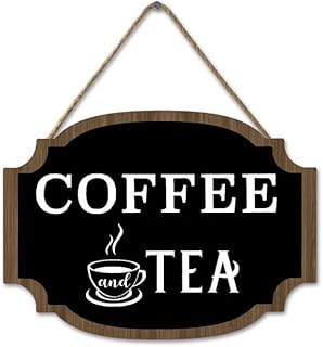 SRongmao Farmhouse Coffee Wood Sign - Decor for Shop, Kitchen, Dining Room - 8x11inch