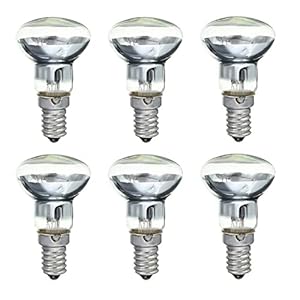 Brensty Vervanging Lavalamp E14 R39 30W Spotlight Schroef in Gloeilamp Clear Reflector Spot Gloeilampen Lava Gloeilamp 6 Stuks