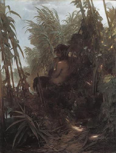 Toile Pan im Schilf Arnold Bocklin impression artistique de qualité pour bureau 60x90cm