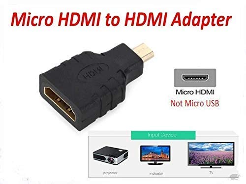 Image of ikis - Quality Assured Micro HDMI Adapter, HDMI Female (Type-A) to Micro HDMI Male (Type-D) Gold Plated Connector Converter Adapter (Not Micro-USB)