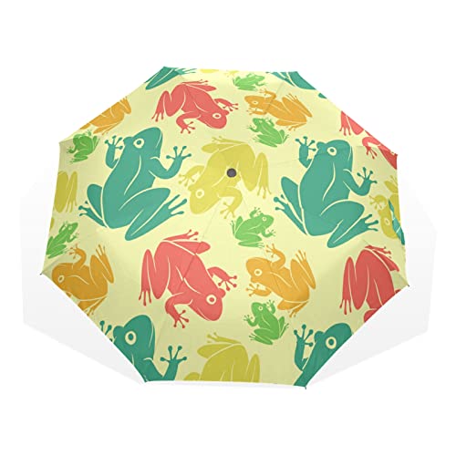 Parapluie rétro grenouille 3 plis pliable et ultraléger pour toute la famille