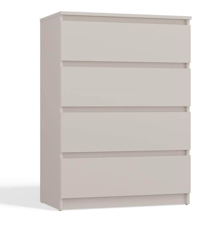 CDF Chest of Drawers for Bedroom Furniture Modern Bedroom Bedside Storage Cabinet Unit for Hallway Living Room Cashmere (beige) 40D x 70W x 97H cm (4 drawers) — image 1