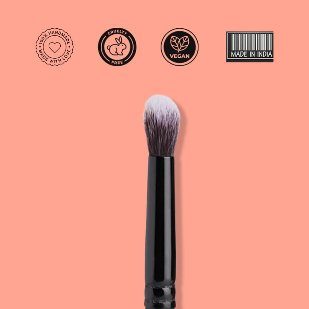 Cuffs N Lashes Tapered Blending Brush E008 | Professional Eye Makeup Brush for Seamless Blending &Transition Shades | Soft Bristles | Handmade in India | Cruelty-Free - Image 4 thumbnail