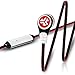 JLab Audio Diego in-Ear Earbud, Rugged Design, Tangle-Free Flat Cable, Universal Mic & Guaranteed for Life - Black/White/Red