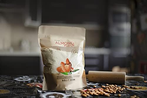 Almond Flour 1 kg, 100 % Extra Fine Blanched Natural, Low Carb Gluten Free Flour. Almond Flour 1kg. For Low Calorie Snacks