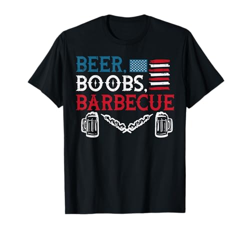 4th July Barbecue US Flag Funny Bbq Patriotic Team Dad Men T-Shirt