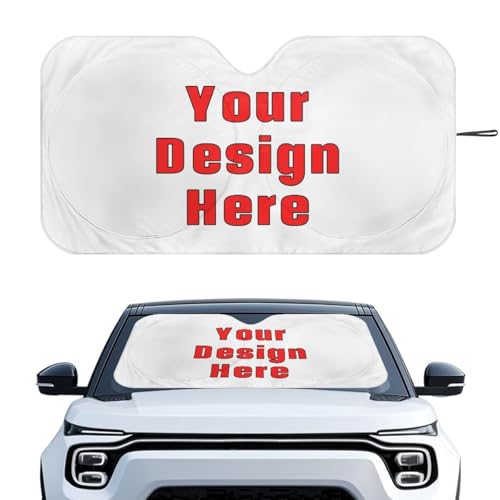 Image of Customized Car Windshield Sun Shade Foldable Car Windshield Sunshades Window Shades Cover Sun Visor Shield for Most Sedan Truck SUV Auto Interior Protector