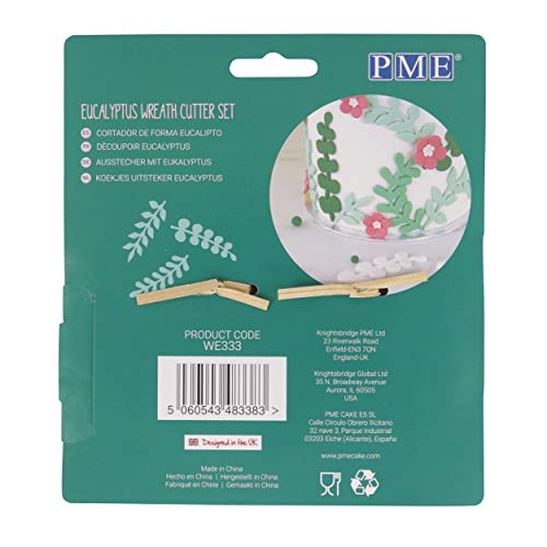 PME WE333 Christmas Wreath Eucalyptus Cutter 3 Piece, White - Image 2