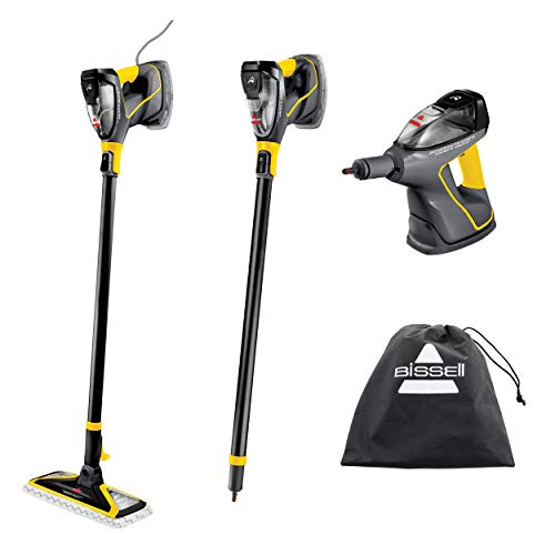 BISSELL Power Steamer Heavy Duty 3-in-1 Steam Mop, Handheld Steam Cleaner for Indoor and Outdoor Use, Garage Workshop Auto RV Deck Patio, 25 Accessories, Variable Steam, Wall Mount, 2685B by Bissell - Used condition - CA$126.17
