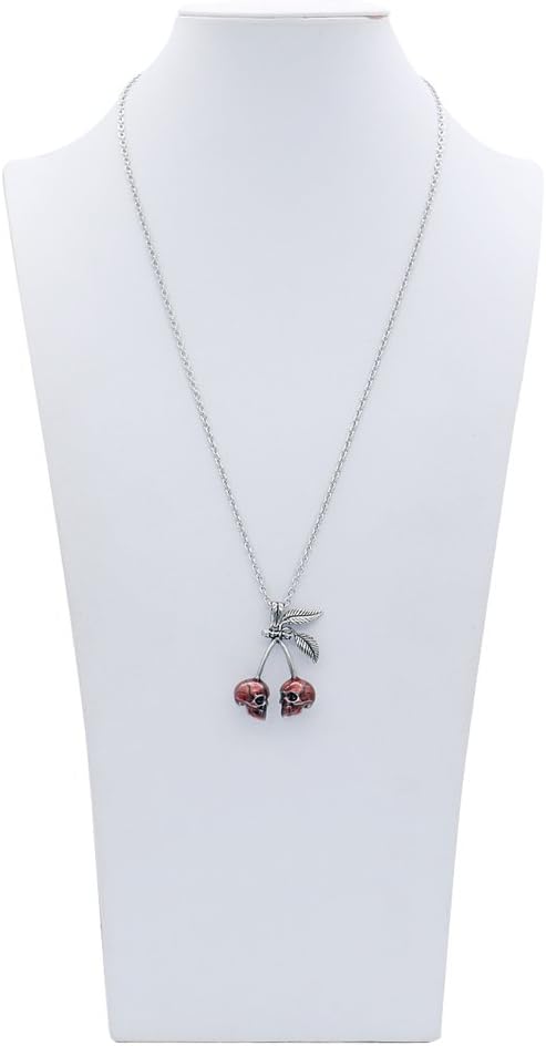 Controse Jewelry Cherry Skull Necklace Pendant (28" necklace - 316L Stainless Steel) - Image 9