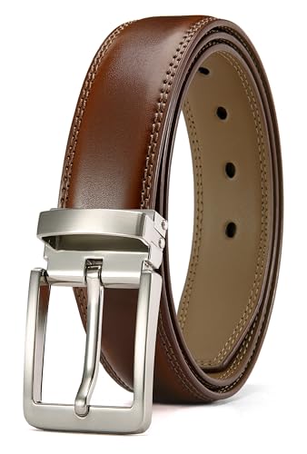 Image of CHAOREN Mens Belt Leather - 1 3 /8 inch Dress Belts for Men - Considerate Gift for Work Business Casual Jeans