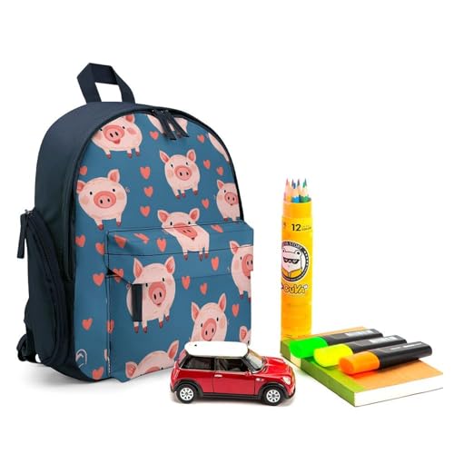 Cute Pigs Pattern Cute Backpack Small Daily Daypack Travel Shoulder Bag with Adjustable Strap Graphic Print3