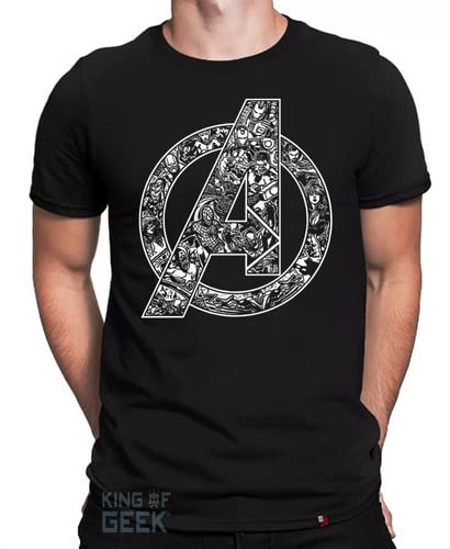 Camiseta Vingadores Avengers Logo Endgame Capitão America Tamanho:M;Cor:Preto