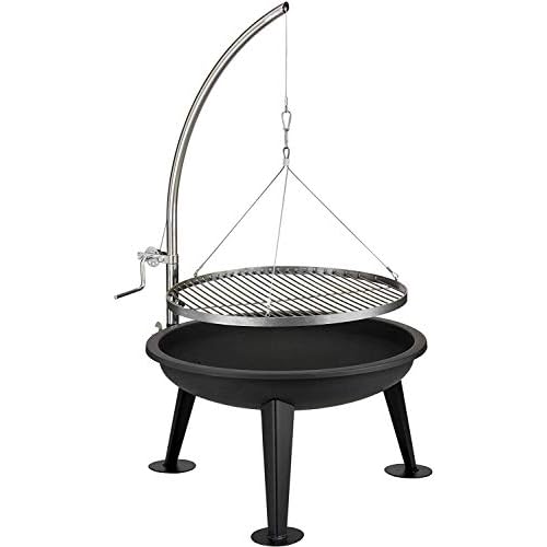 ACTIVA Merlin Grill Grillwagen Holzkohlegrill Grill Barbecue Holzkohle Grillwagen Edelstahlgrill Holzkohle Edelstahl Grill Kohle Grillwagen Kleiner Grill Barbecue Grill