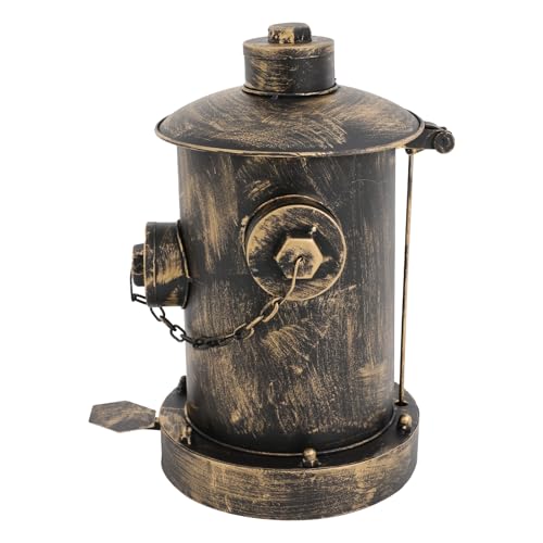 Caneca de basura retro de hierro color bronce 2.5 L miniatura 7