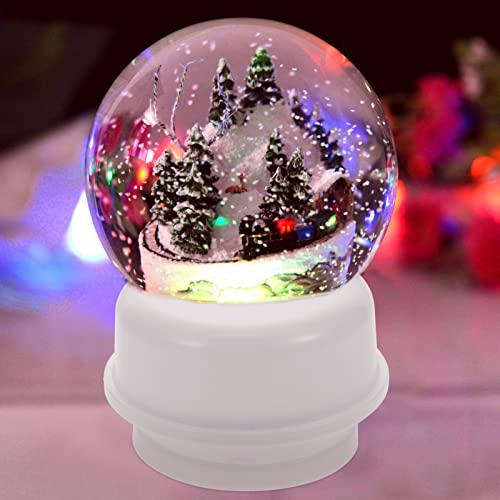 Coheali 6 Pcs Snow Globes Diy Musical Box Bases Round Music Box Bases Music Box Making Tools Musical Box Base #TOP6