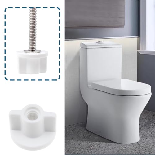 Ieron 6er-Pack Toilettensitz-Rückenmuttern- und Unterlegscheiben-Set mit M6-Gewinde für Oben montierte Toilettensitz-Scharniermuttern, Größe 17,5 x 25 mm