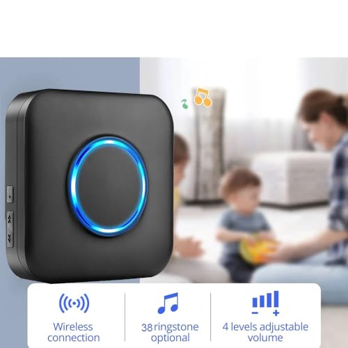 Caregiver Pager Wireless Call Button Nurse Alert System,Life Alert Beeper for Elderly Monitoring Emergency Button Bell,1000FT Panic Call Button Alarm Nurse Care for Seniors Patients,Waterproof