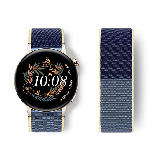 Solo Loop pulsera compatible con Huawei Watch GT3 42 mm/46 mm Nylon Sport Pulseras para hombres y mujeres Elásticas Reemplazo Compatible con Huawei Watch GT3 42 mm/46 mm (1,Watch GT3 42 mm)