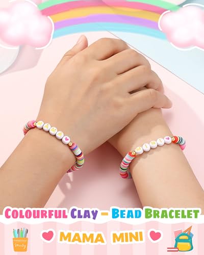 UNGENT THEM Mama and Mini First Day of School Bracelets Back to School Gifts for Mom and Daughter2