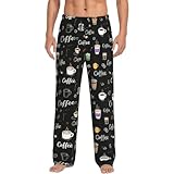 CHILEARTHER Coffee Fashion Mens Pajama Pants Lounge Sleep Pants Men Pajama Bottom with Pockets Drawstring for Couples XXL