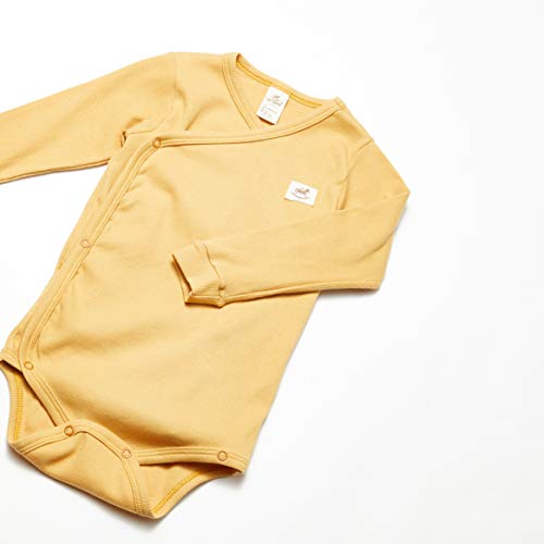 Body Manga Longa Nature, Up Baby, Unissex, Amarelo Cornsilk, G