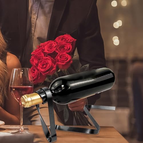 Casier à vin stable et sécurisé : support bouteille flottant en métal - 4