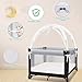 Crib Tent - Crib Net to Keep Baby in, Stop Baby from Climbing Out of Cribs, Pop Up Cribs Tent with Durable Breathable Net Double Zipper Strong Rods Installation Convenience