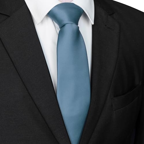 Image of JEMYGINS Solid Color Tie Mens Necktie for Business and Wedding