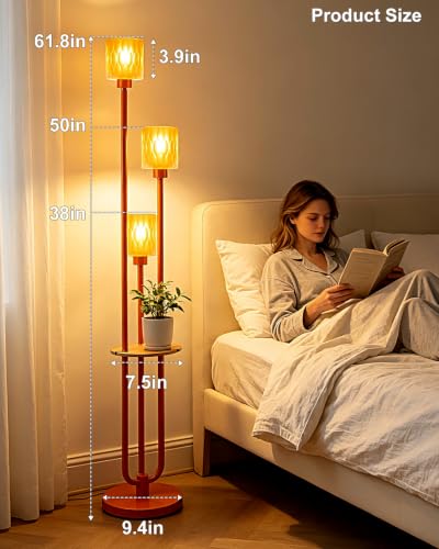Image of Lightdot Globe Floor Lamp with LED Bulbs Included, Dimmable Floor Lamps,Unique Modern Standing Tall Lamp for Bedroom Living Room /Sofa Beside /Corner Decor-Gold