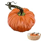 Calabazas pequeñas de Terciopelo – Calabazas de Espuma de Tela Hechas a Mano de 10 cm, Decorativos de de otoño, Juego de Calabaza de Felpa Suave | Centro de Mesa de Acción de Gracias