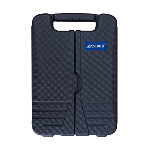 Torin 129 Piece Tool Set Household Repair Tool Kit with Plastic ToolBox, S2 tool steel adjustable wrench, driver handle, Wire Striper, measuring tape, screwdriver bits, screwdrivers Set.etc, APK129TSM by Torin - Image 6