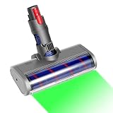 Vietora Eud Soft Roller Brush Cleaner Head Compatible with Dyson Cordless Vacuum V7/V8/V10/V11/V15 - Attachment with LED Dust Lights, Quick-Release Design for Effortless Hard Floor Cleaning (Plastic)