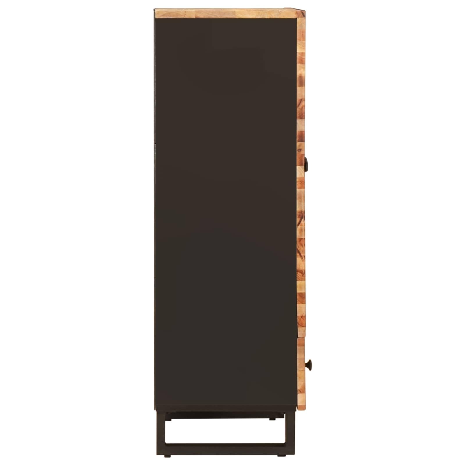 Litego drewna mango Highboard brązowa 60 x 33 x 100 cm z miejscem do przechowywania, idealna do telewizora pod telewizor, do salonu, korytarza, jadalni, do porządku