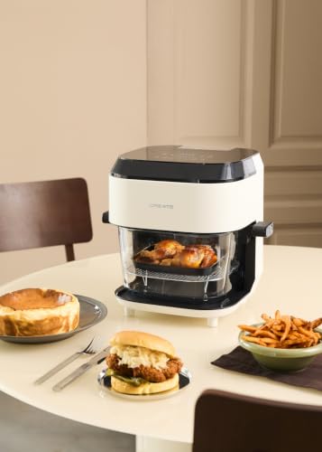 Air Fryer Studio Crystal Large Friteuse À Air En Verre De 6 Avec Fonction Vapeur - vue 3