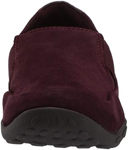 Clarks Women's Haley Park Loafer Flat, Burgundy Suede, 8 N US | Image 1