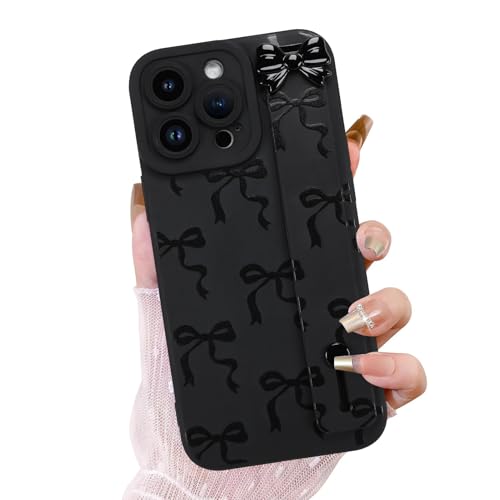 Coque iPhone 14 Pro avec cordon poignet et béquille pour femmes actives - Style Noir Chic