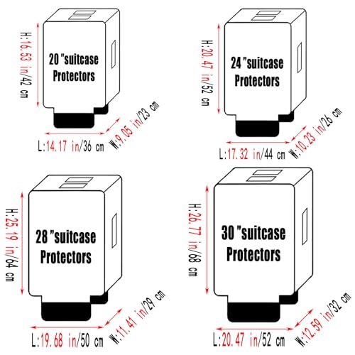 30 Inch Full Clear PVC Luggage Cover, 0.4mm Thick Heavy-Duty Waterproof, Dustproof, Anti-Scratch Suitcase Cover, Luggage Covers for Suitcase TSA Approved, Fits 30"-31" Wheeled Luggage by GigabitBest - Image 4