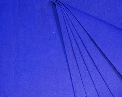 Image of 100% Cotton Unstitched Material Cloth for Women's Skirts, Saree Petticoats, Pyjamas, Patiyala Pants, Salwar, 2.50 Meter Poplin,89 cms Width Fabric (RoyalBlue)