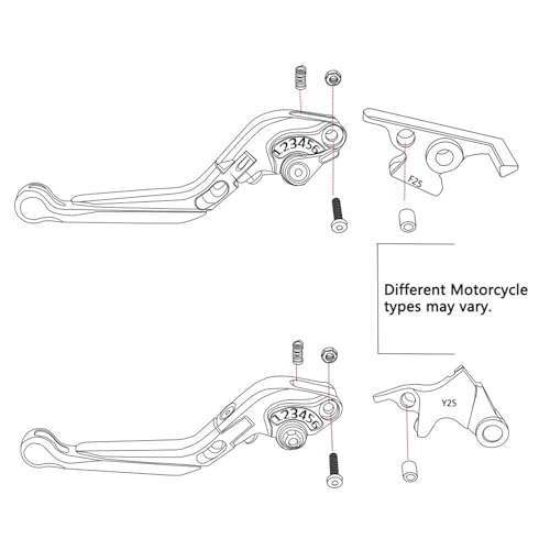 Levier de frein CBR125R poignée d'embrayage réglable pour moto Honda 2004-2010