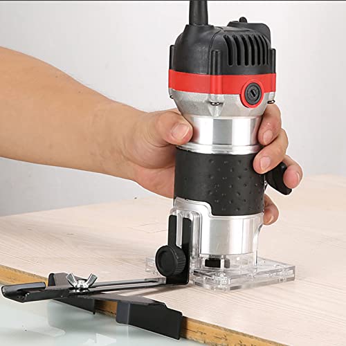 Oberfräse Trim Router 220V 30000RPM Elektrik Hand Trimmer 1/4" Holz Laminergerät Router Electric Kantenfräse Fräse Holzfräse mit Schraubenschlüssel (800W) Cover