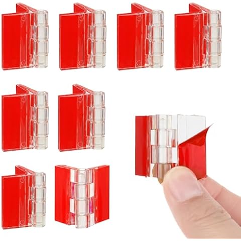 8Pcs Self-Adhesive Clear Plastic Hinges Cover