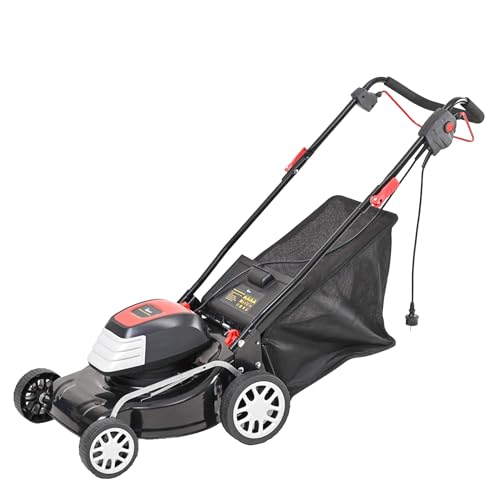 UGAOO 1600W Electric Lawn Mower with 16 Inch Blade (Steel Body) | Grass Cutting Machine with 50L Grass Catcher Box & Adjustable Height (7-Settings) for Garden, Yard, and Farm (Red) (B0D9P5QVSL) Amazon Price History, Amazon Price Tracker