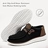 ZDFQLGV Men's Loafers Breathable Slip-On Casual Shoes for Everyday Wear Comfort Lightweight Non-Slip Sole Black Brown UK 8 #4