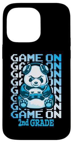 Game On 2nd Grade Back To School Funny Panda Bear �Q�[�}�[ �X�}�z�P�[�X iPhone 14 Pro Max �p