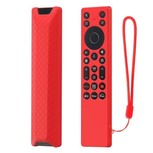 LEFXMOPHY Silicone Cover for TCL RC923A FMB1 / RC813A FMB1 2025 QM6K QM7K TV Remote Control Protective Case - Red
