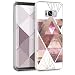 Produktbild kwmobile Hülle kompatibel mit Samsung Galaxy S8 - Handyhülle - Handy Case Glory Dreieck Muster Rosa Rosegold Weiß