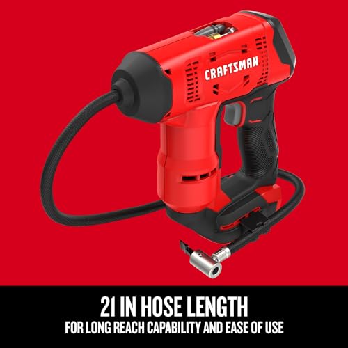 CRAFTSMAN V20 Air Compressor Portable, Cordless Tire Inflator, Up To 150 PSI Tire Pump, with Digital Pressure Gauge, Tool Only (CMCE521B) by CRAFTSMAN - Used condition - Image 4